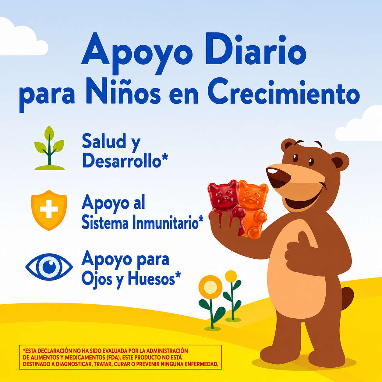 L'il Critters - Multivitamínico en Gomitas para Niños - Vitaminas Esenciales para el Crecimiento y la Energía con Vitamina C y D | Gomitas