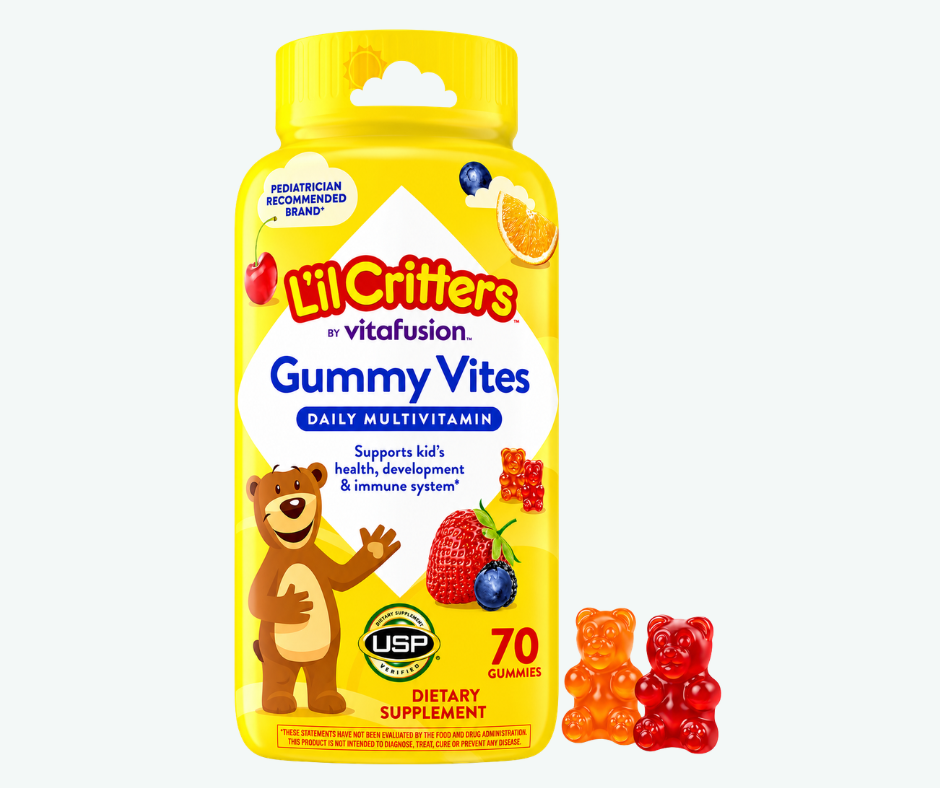 L'il Critters - Multivitamínico en Gomitas para Niños - Vitaminas Esenciales para el Crecimiento y la Energía con Vitamina C y D | Gomitas