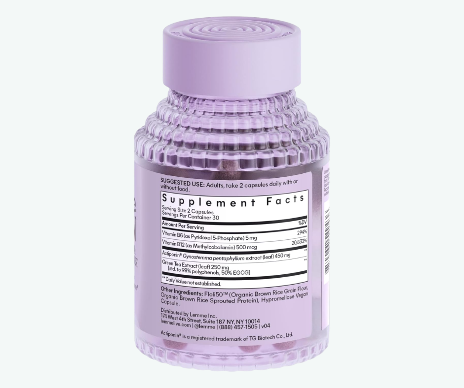 Lemme Burn – Activador de Metabolismo con Té Verde y Vitaminas B | 60 Cápsulas