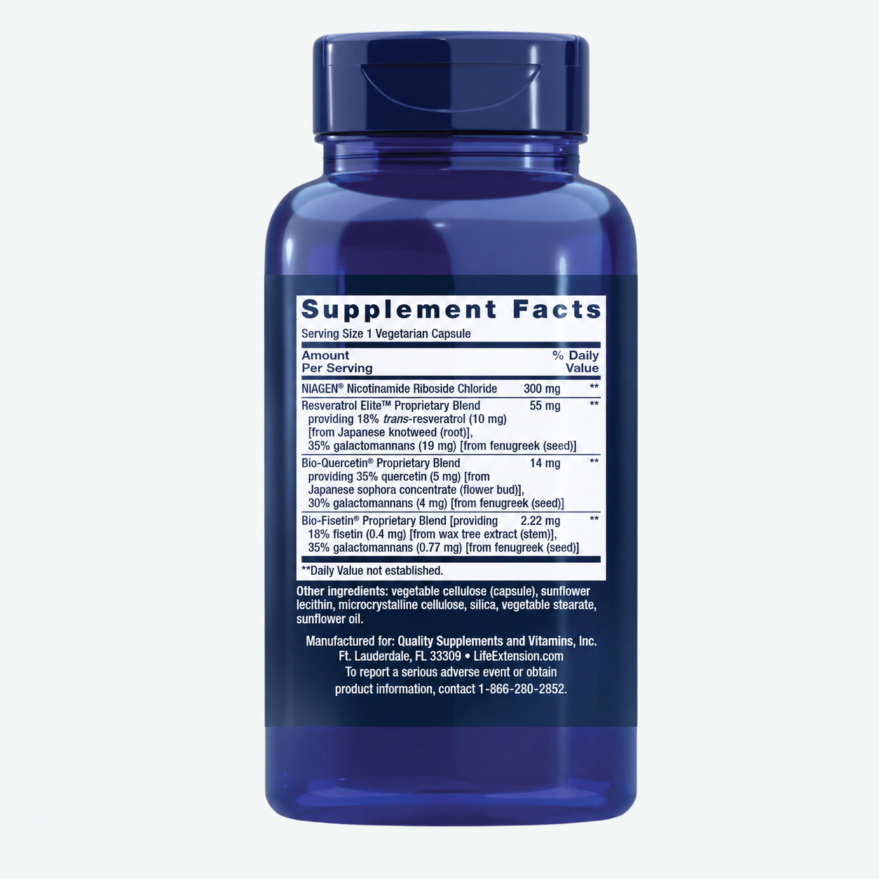 Life Extension - NAD+ Regenerador Celular y Resveratrol Elite – Apoyo para Energía Celular y Bienestar Antioxidante| 30 Cápsulas