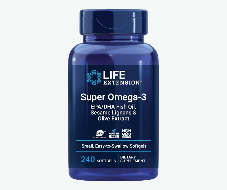 Life Extension - Super Omega-3 - EPA/DHA - Aceite de Pescado con Lignanos de Sésamo y Extracto de Oliva | 240 Softgels