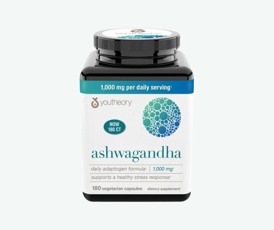 Ashwagandha 1000 mg | 180 Cápsulas | Youtheory | Adaptógeno para Estrés y Energía