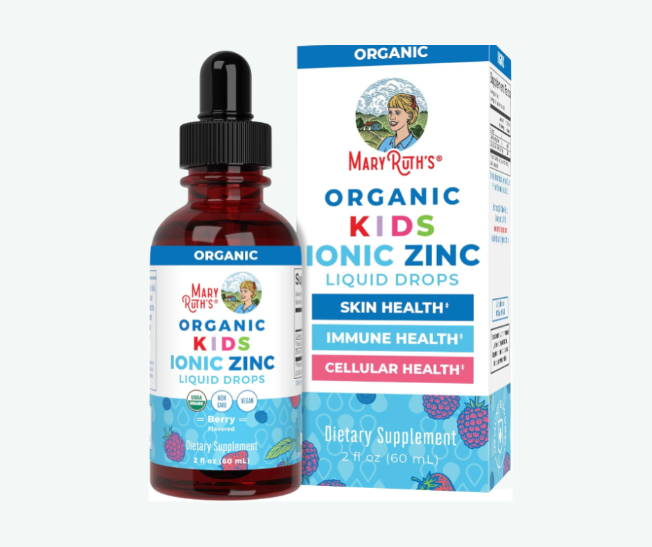 Organic Kids Ionic Zinc – Zinc Líquido Orgánico para Niños | Inmunidad y Desarrollo | MaryRuth’s