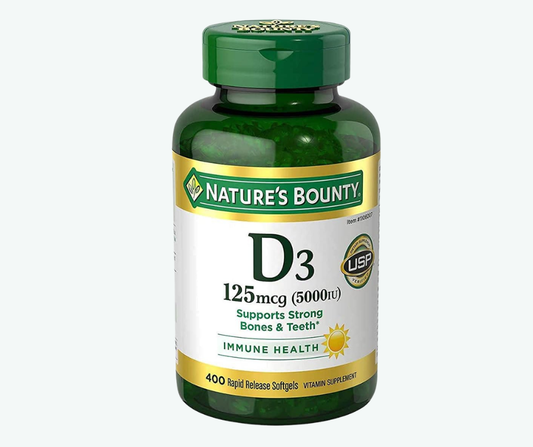 Vitamina D3 125 mcg (5000 UI) – 400 cápsulas blandas – Nature’s Bounty