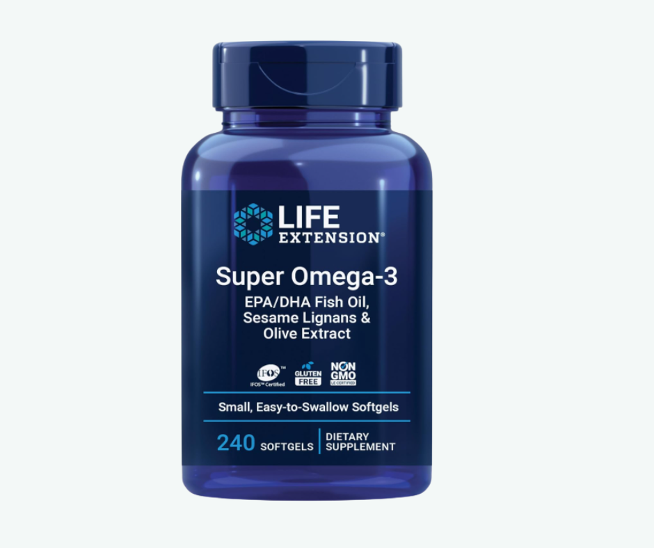 Life Extension Super Omega-3 EPA/DHA Fish Oil con Lignanos de Sésamo y Extracto de Oliva – 240 Softgels