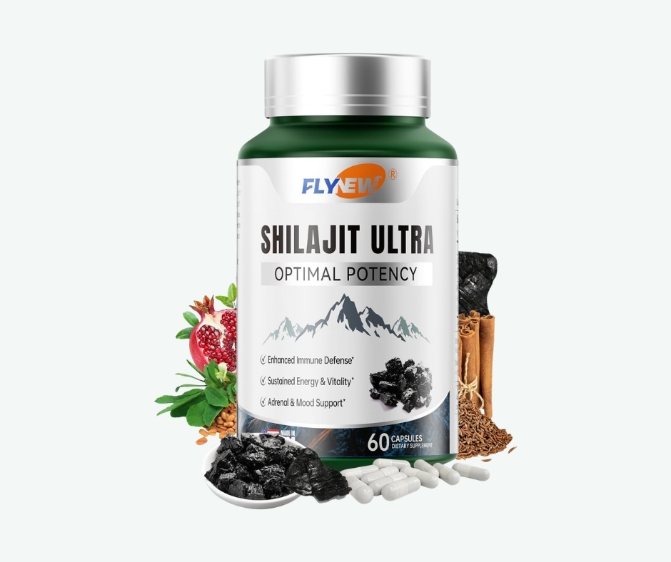 FLYNEW - Shilajit Potencia Ultraóptima – 60 Cápsulas – Energía, Vitalidad y Apoyo Inmunológico