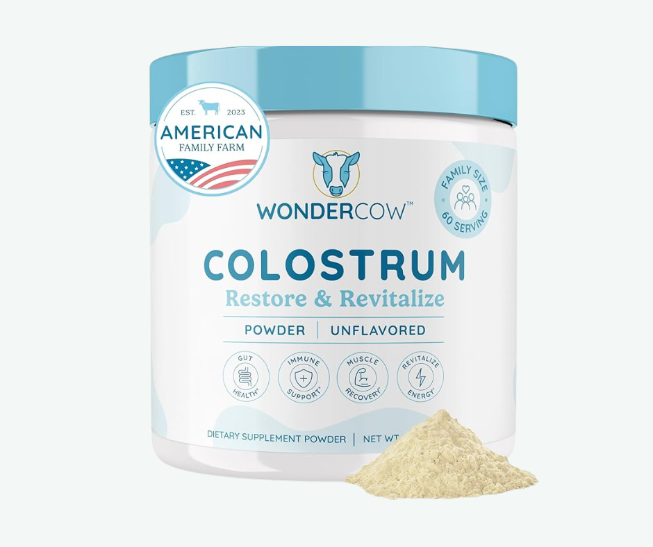 WonderCow Colostrum Restore & Revitalize – Suplemento de Calostro Bovino para Inmunidad, Energía y Recuperación
