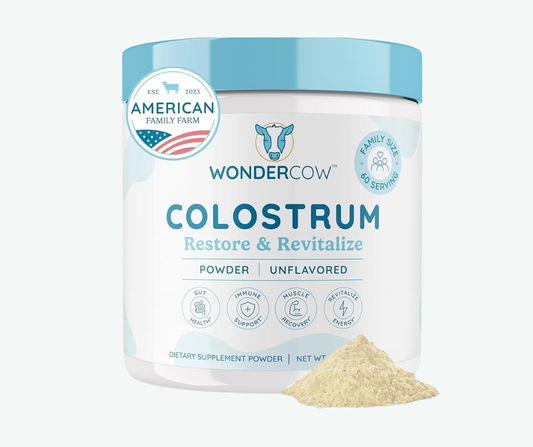 WonderCow Colostrum Restore & Revitalize – Suplemento de Calostro Bovino para Inmunidad, Energía y Recuperación