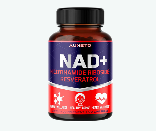 Aumeto NAD+ Nicotinamida 90 Cápsulas | Energía, Reparación Celular y Salud Cerebral