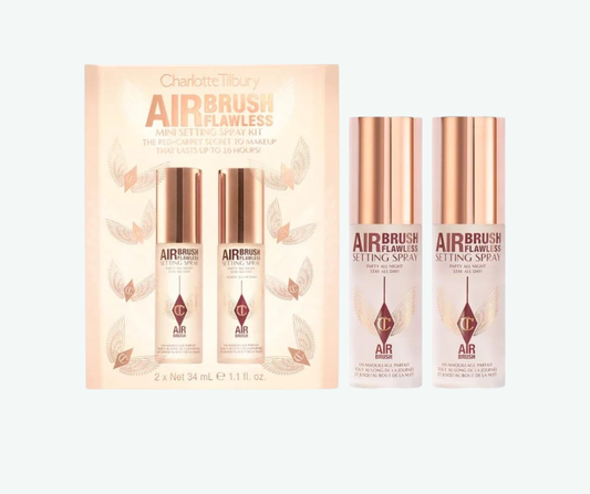 Charlotte Tilbury Airbrush Flawless Setting Spray Kit (Mini) – Spray fijador de maquillaje de larga duración