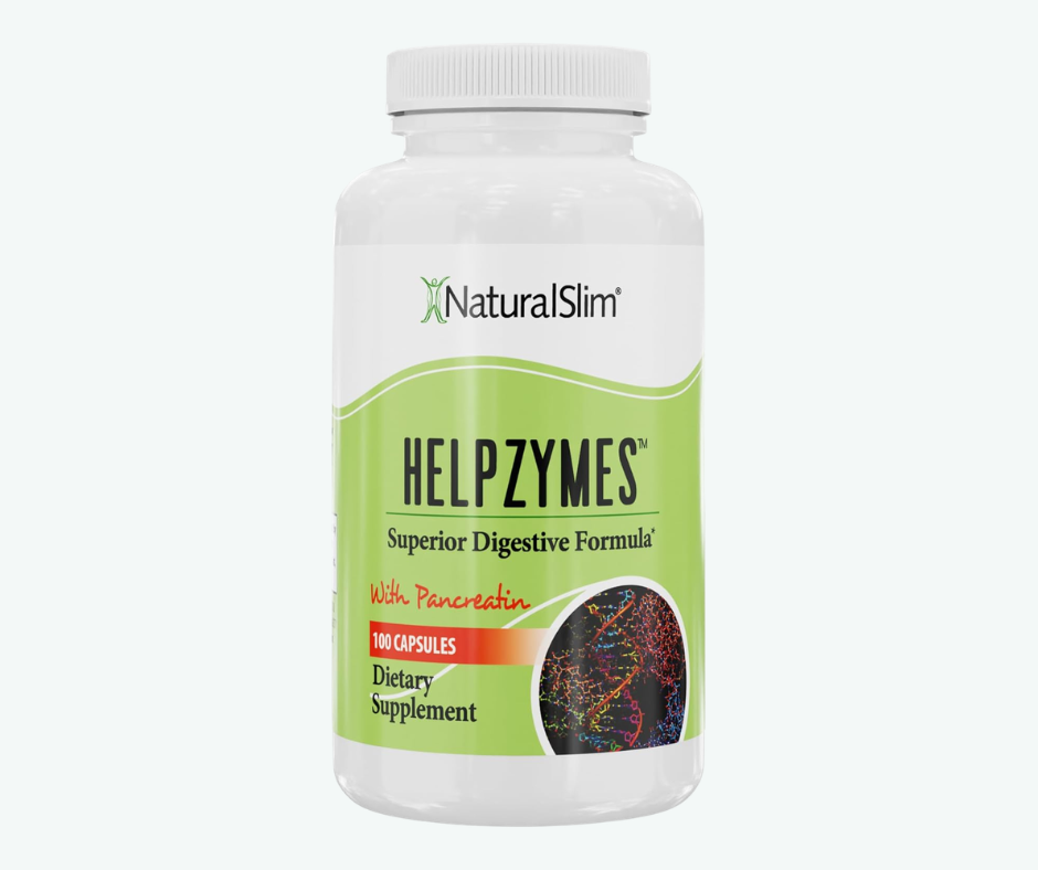 NaturalSlim - HelpZymes – Enzimas Digestivas Avanzadas con Pancreatina | 100 Cápsulas