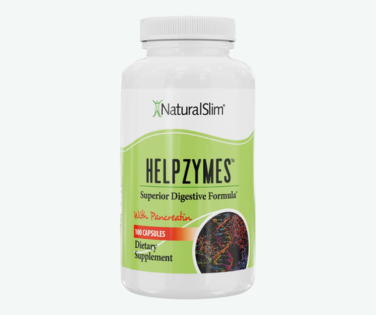 NaturalSlim - HelpZymes – Enzimas Digestivas Avanzadas con Pancreatina | 100 Cápsulas