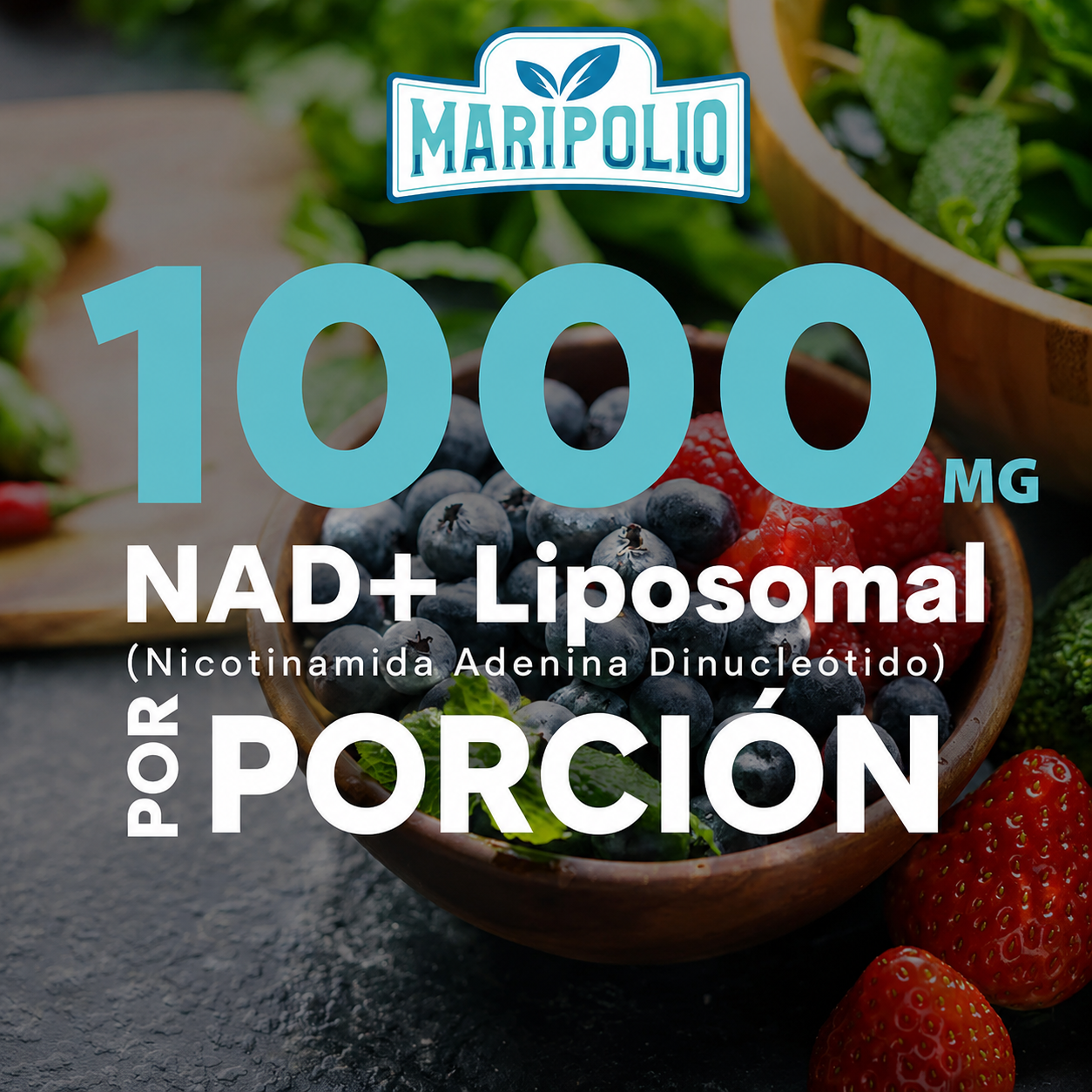 Maripolio - Liposomal NAD+ 1000 mg – Apoyo para Energía Celular y Bienestar Antioxidante | 60 Softgels