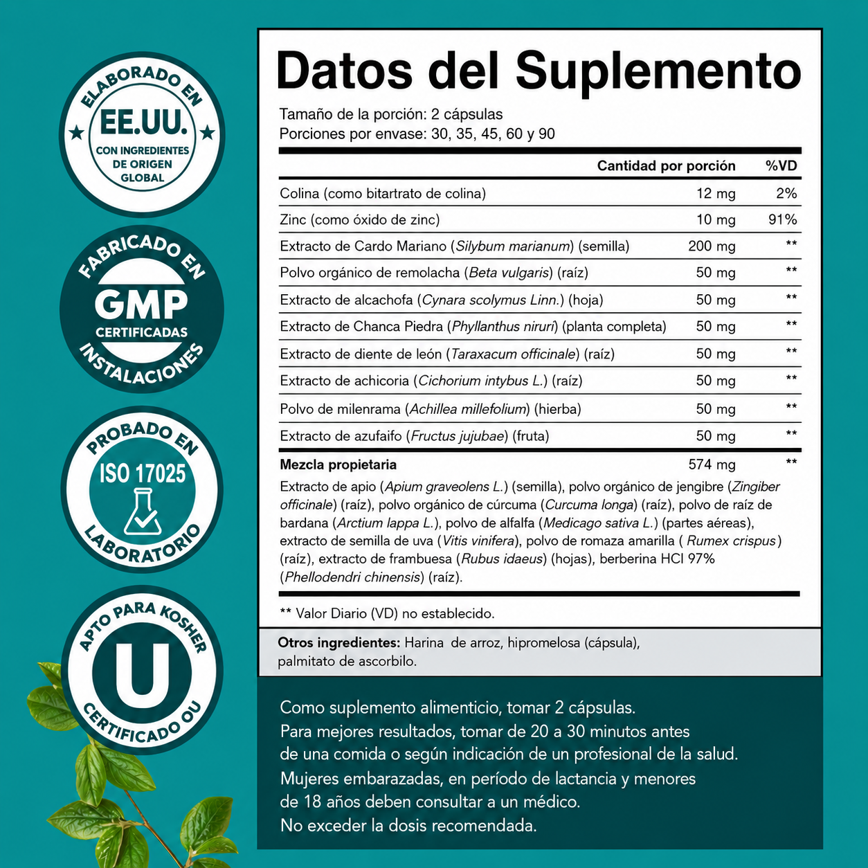 Liver Support – Cápsulas | Nature’s Craft | Apoyo para la Salud del Hígado
