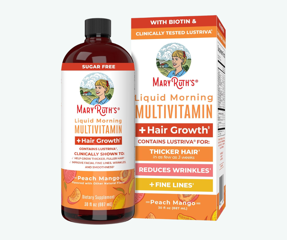 MaryRuth’s Liquid Multivitamin + Hair Growth – Multivitamínico líquido con biotina para cabello, piel y energía – 450ml