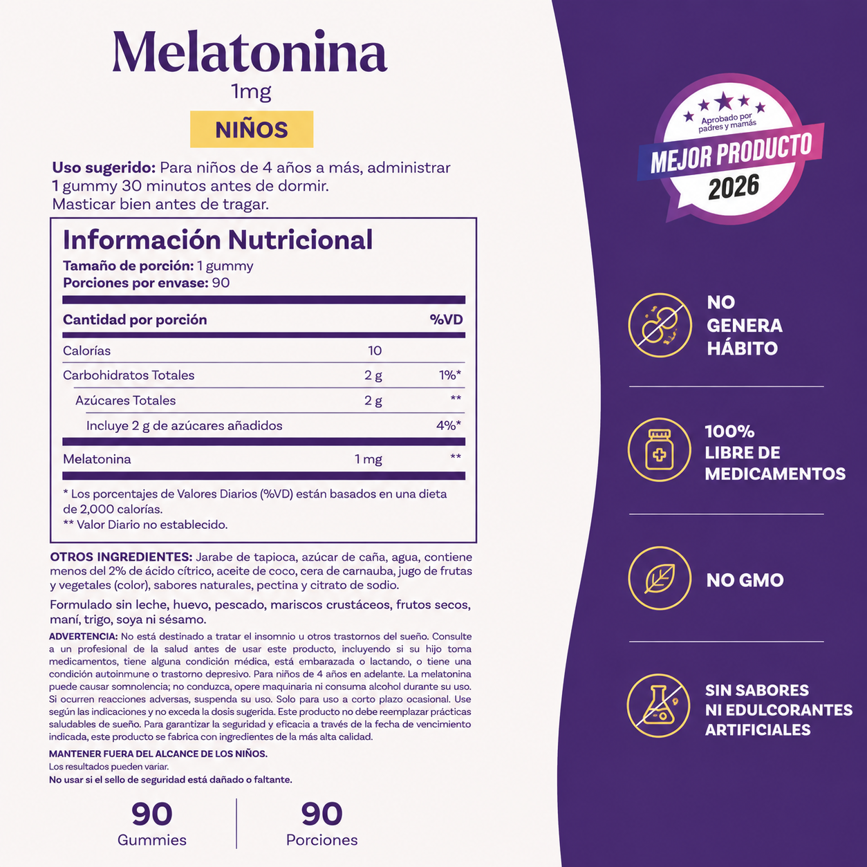 Natrol - Melatonina 1 mg para Niños – Apoyo Natural para el Sueño Infantil | Gomitas