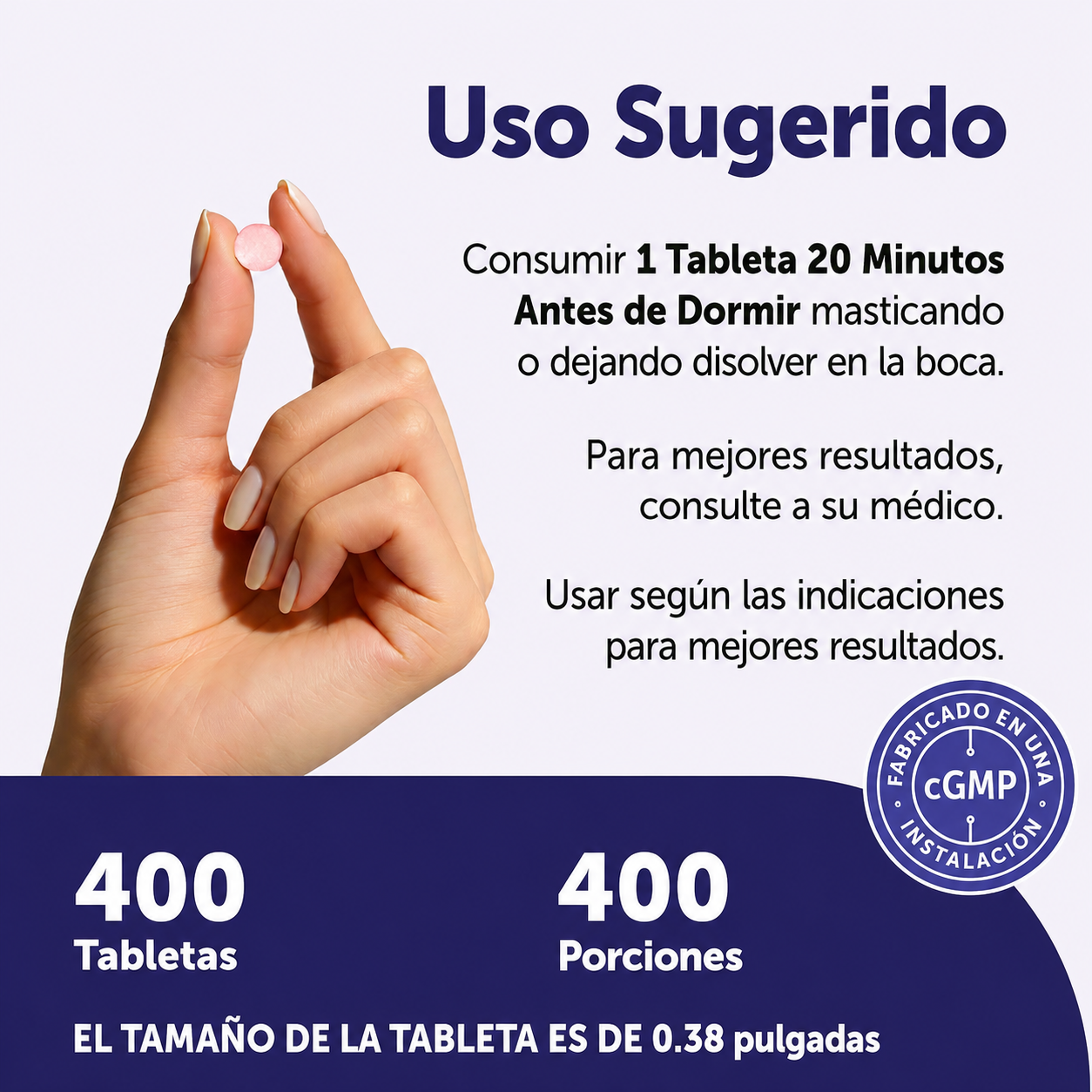Micro Ingredients - Melatonina 20mg - Disolución Rápida Sabor a Fresa | 400 Tabletas