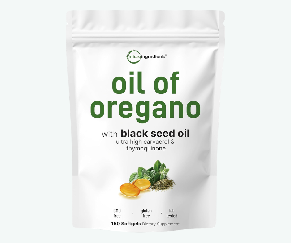 Micro Ingredients - Aceite de Orégano con Aceite de Semilla Negra con un Contenido Muy Elevado de Carvacrol y Timoquinona – Softgels