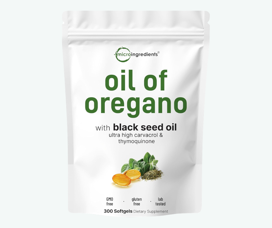 Micro Ingredients - Aceite de Orégano con Aceite de Semilla Negra con un Contenido Muy Elevado de Carvacrol y Timoquinona – Softgels