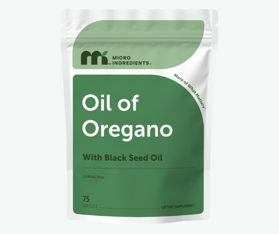 Micro Ingredients - Aceite de Orégano con Aceite de Semilla Negra con un Contenido Muy Elevado de Carvacrol y Timoquinona – Softgels