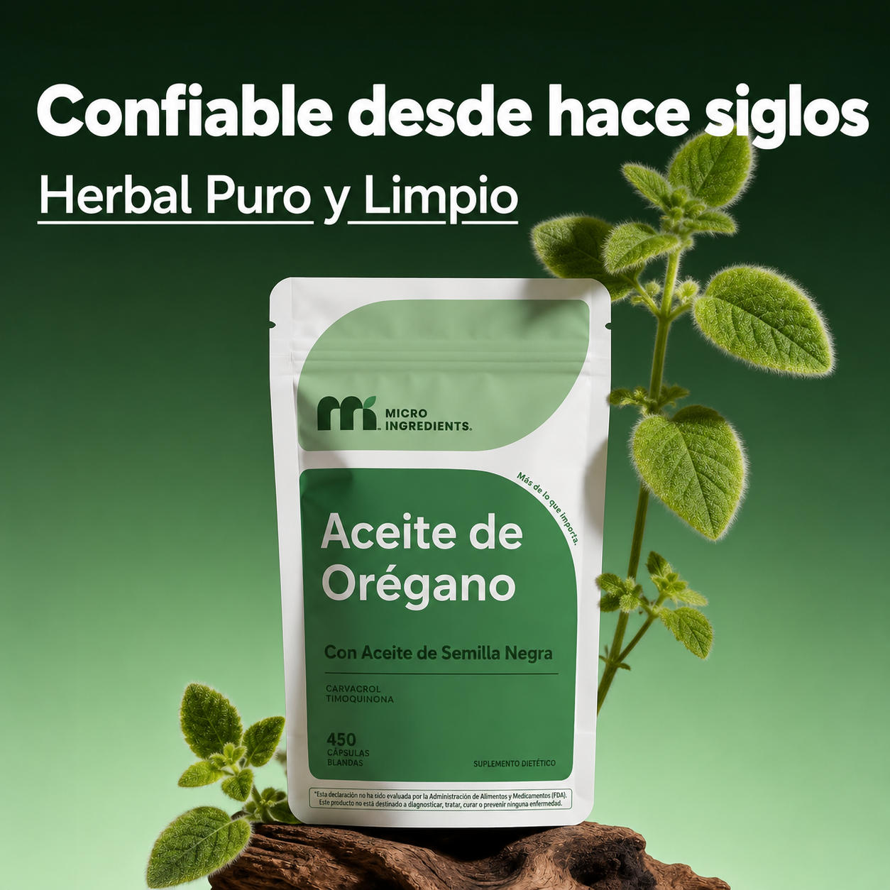 Micro Ingredients - Aceite de Orégano con Aceite de Semilla Negra con un Contenido Muy Elevado de Carvacrol y Timoquinona – Softgels