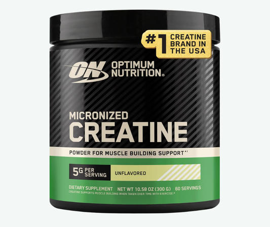 Optimum Nutrition - Creatina en Polvo Micronizada – Creatina Monohidratada Micronizada para Fuerza y Rendimiento | 300 Gr, 600 Gr y 1.2 Kg
