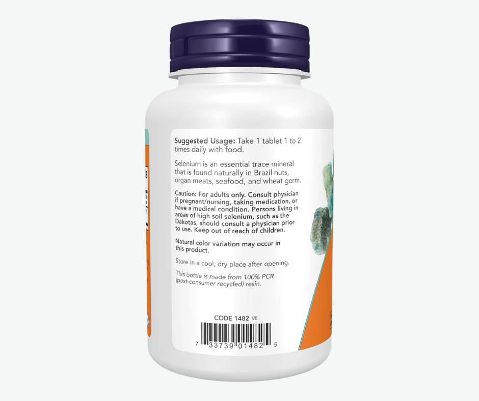 NOW - Alimentos con Selenio 100 mcg (L-Selenomethionine) – Antioxidante para Tiroides, Inmunidad y Salud Celular | Tabletas