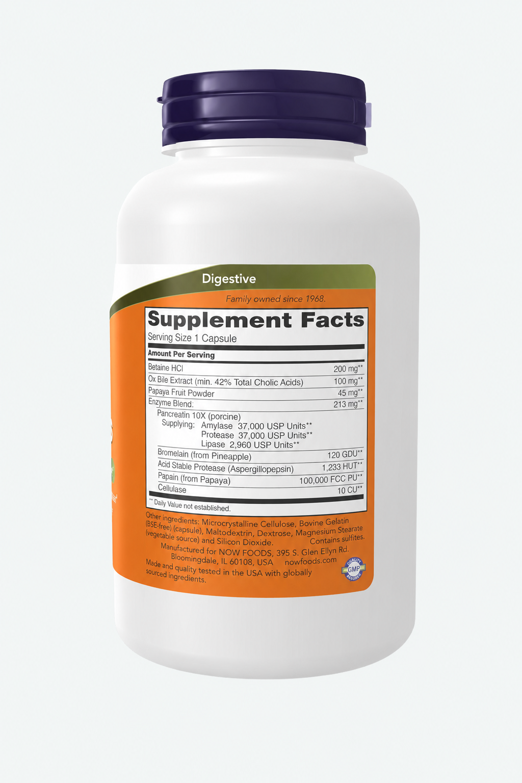 NOW - Super Enzimas - Enzimas Digestivas con Betaína HCl, Bromelina y Papaina | Cápsulas