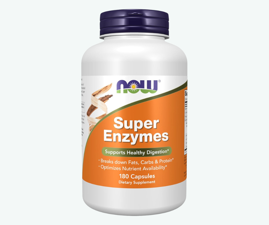NOW - Super Enzimas - Enzimas Digestivas con Betaína HCl, Bromelina y Papaina | Cápsulas