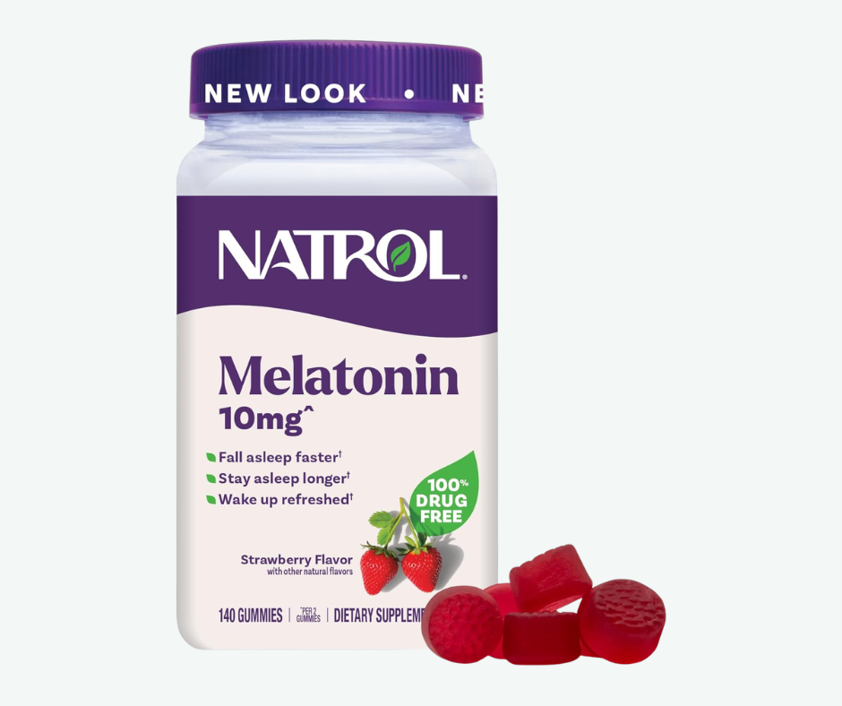 Natrol - Melatonina 10 mg Gomitas – Apoyo para Dormir Mejor | Gomitas Sabor Fresa