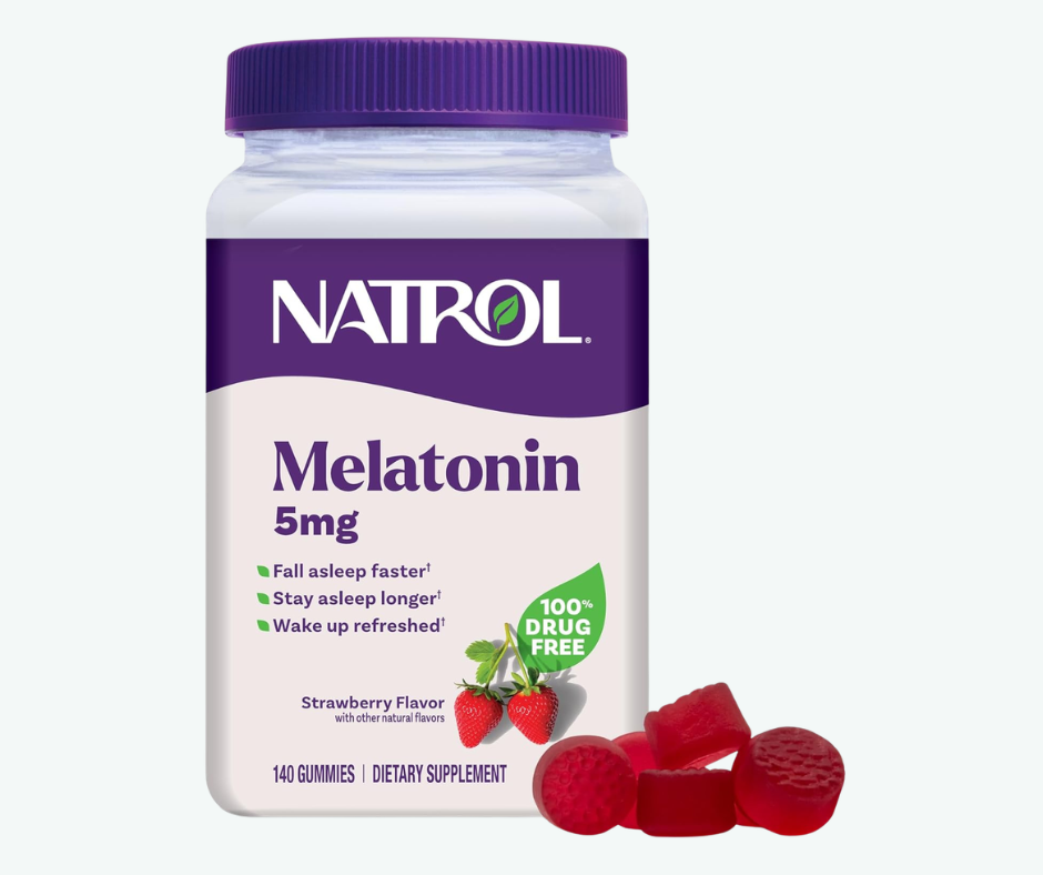 Natrol - Melatonina 5 mg – Gomitas para Dormir Sabor Fresa – Apoyo al Sueño Profundo y Descanso