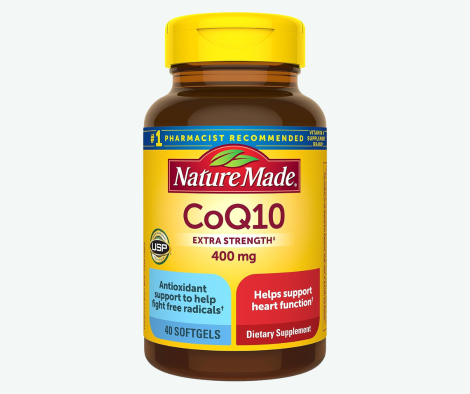 Nature Made - Cápsulas Blandas de CoQ10 de 400 mg - Para el Cuidado de la Salud Cardíaca - Complemento de CoQ10 para Mujeres y Hombres - Complemento Alimenticio que Aporta Protección Antioxidante | 40 Softgels