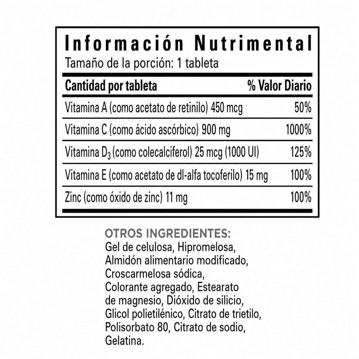 Nature Made - Vitamina C con Vitamina D3 y Zinc – Soporte para el Sistema Inmunológico – 200 Tabletas
