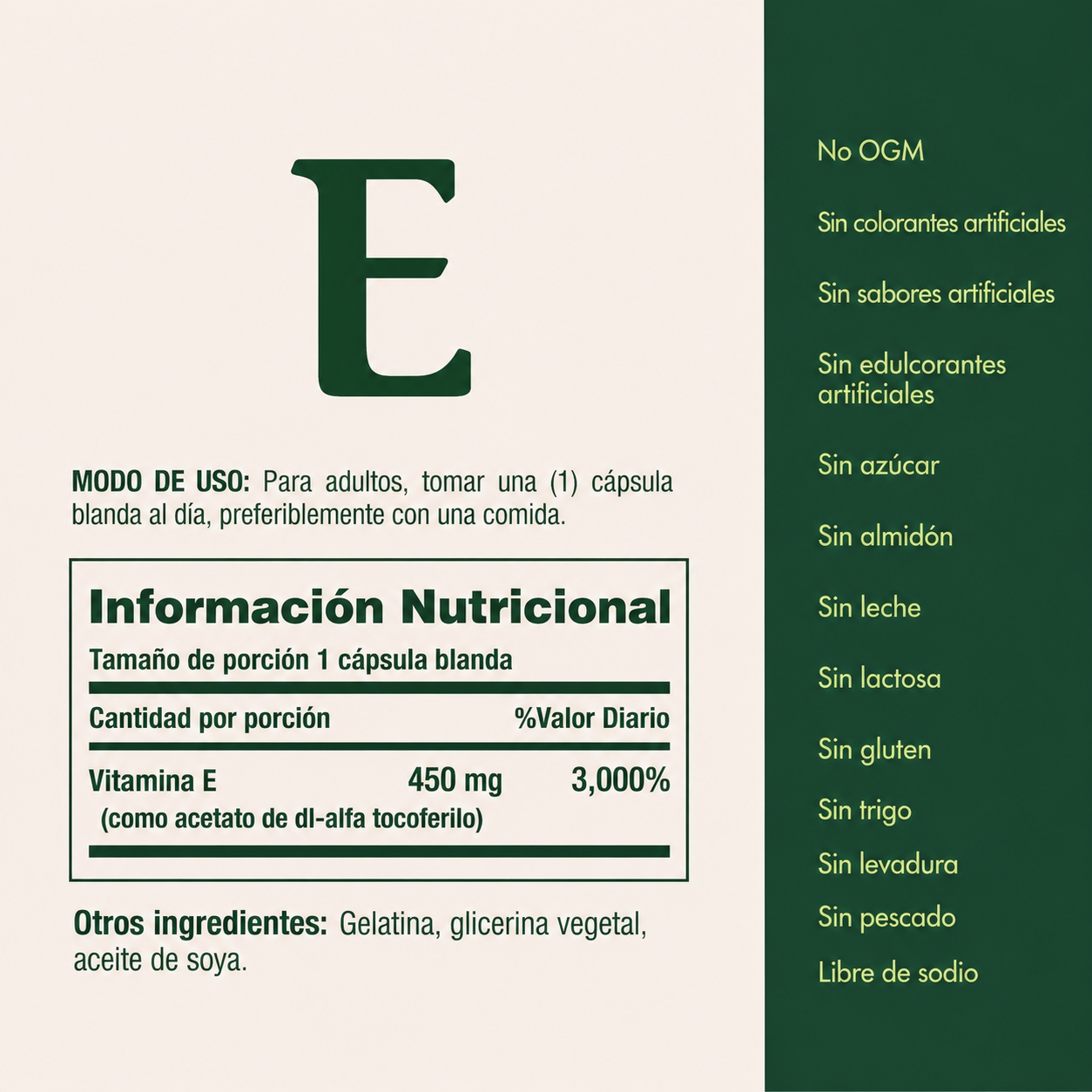 Nature's Bounty - Vitamina E de 1000 IU - Favorece la Salud por sus Propiedades Antioxidantes y Refuerza el Sistema Inmunitario | 60 Softgels