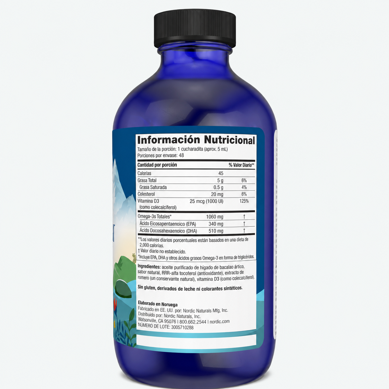 Nordic Naturals - Arctic-D Cod Liver Oil Sabor Limón - 1060 mg Total Omega-3s + 1000 IU Vitamina D3 - Apoyo para el Corazón, el Cerebro, los Huesos, el Sistema Inmunitario y el Estado de Ánimo | 237 mL