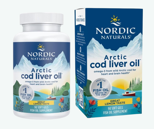 Nordic Naturals - Arctic Cod Liver Oil Sabor Limón - 750 mg de Omega-3 en Total con EPA y DHA - Salud Cardíaca y Cerebral, Sistema Inmunitario Sano y Bienestar General | Softgels