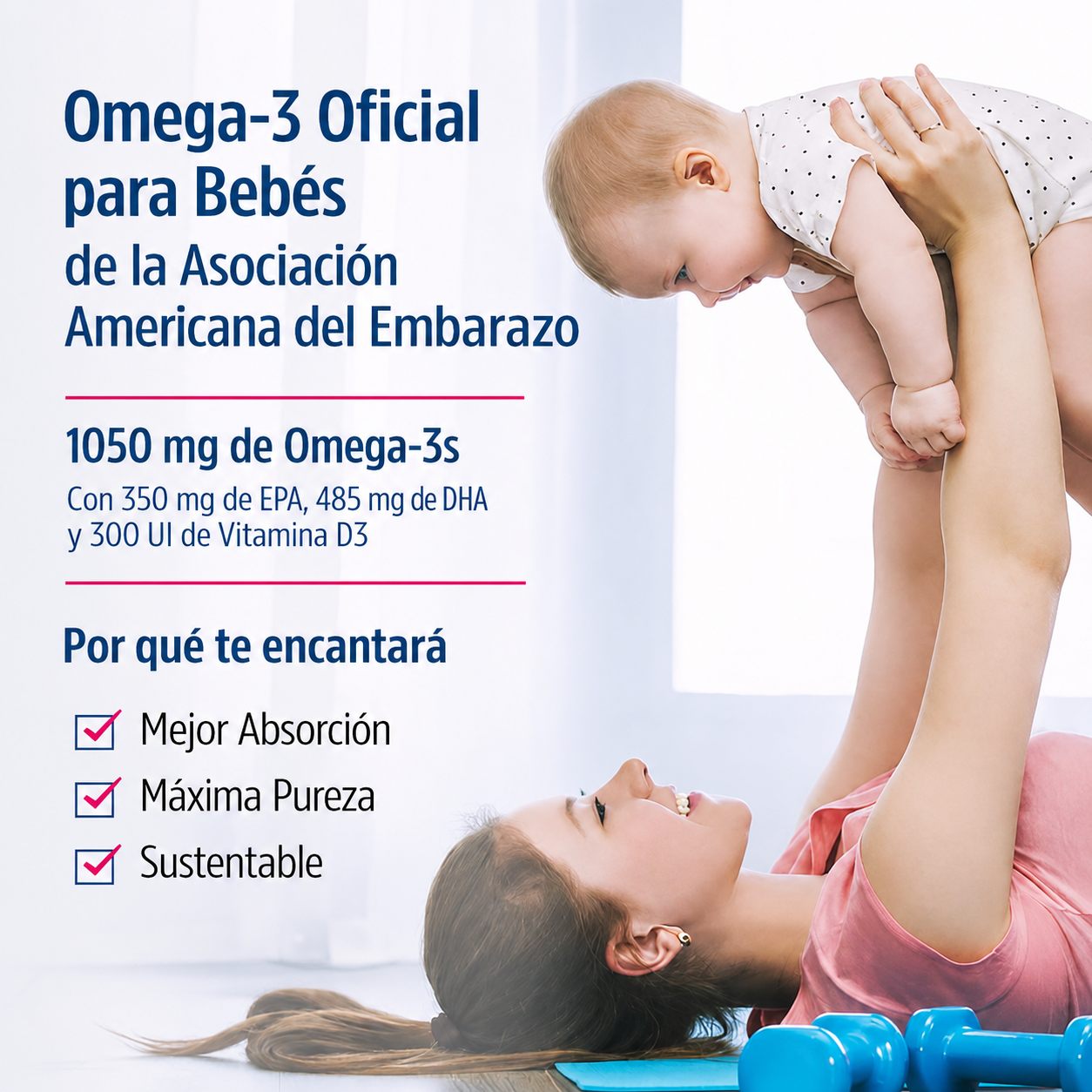 Nordic Naturals - Baby’s DHA - 1050 mg de Omega-3 + 300 UI de Vitamina D3 - Favorece el Desarrollo del Cerebro, la Visión y el Sistema Nervioso de los Bebés | 60 mL