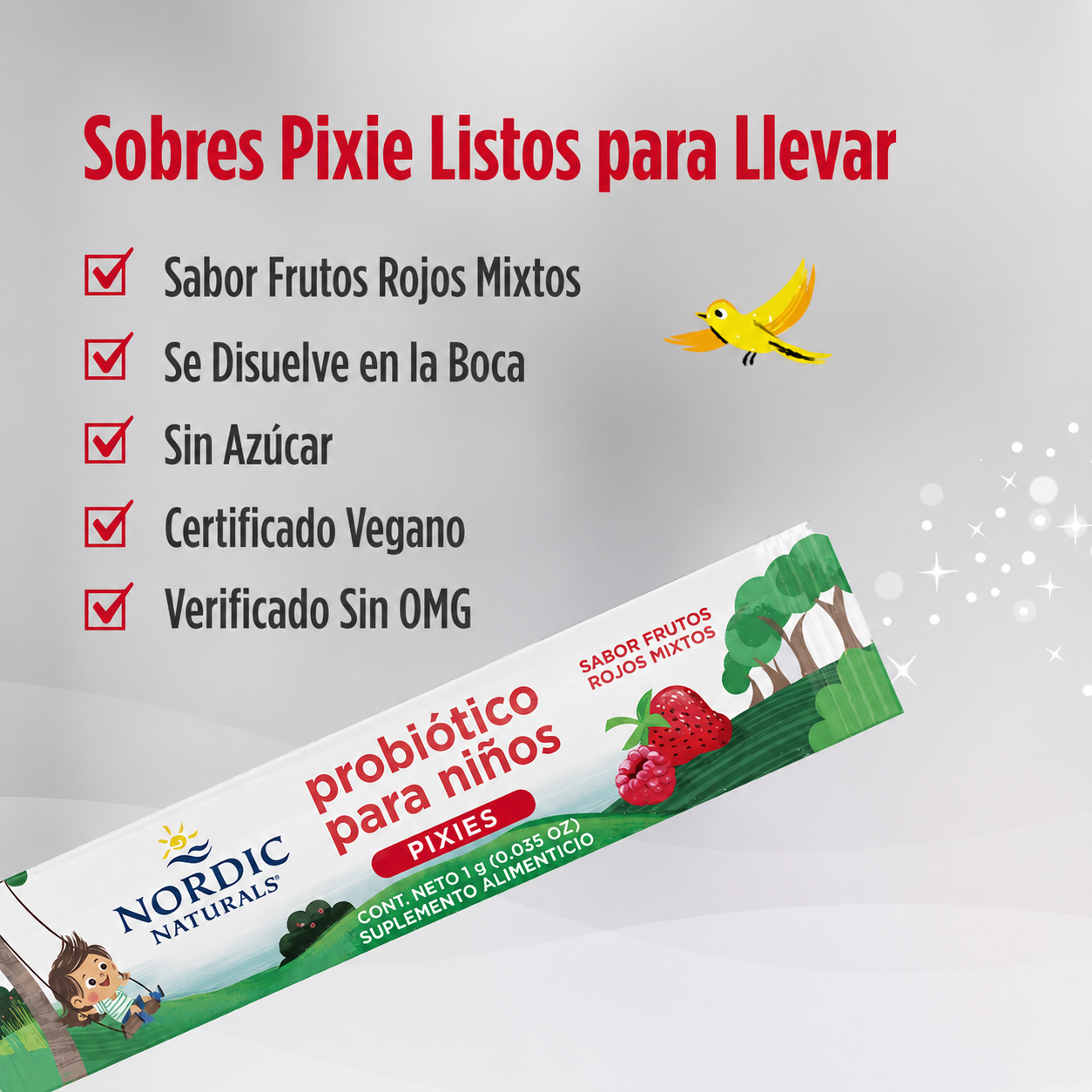 Nordic Naturals - Probiótico para Niños - Disolución Rápida | Salud Digestiva e Inmunológica | 30 Sobres
