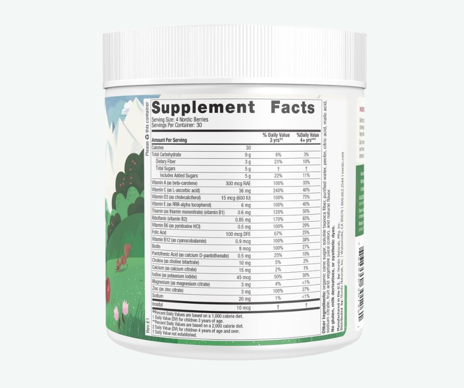 Nordic Naturals - Nordic Gomitas Multivitamínicas Sabor Cereza – Multivitamínico para Niños | 120 Gomitas