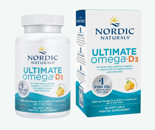Nordic Naturals - Ultimate Omega-D3 – Omega 3 + Vitamina D3 para Corazón, Cerebro e Inmunidad | Softgels