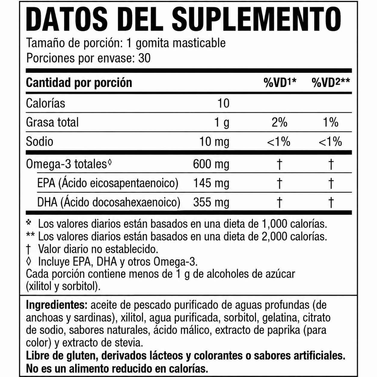 Children’s DHA Omega-3 para Niños – Soporte Cerebral y Visual