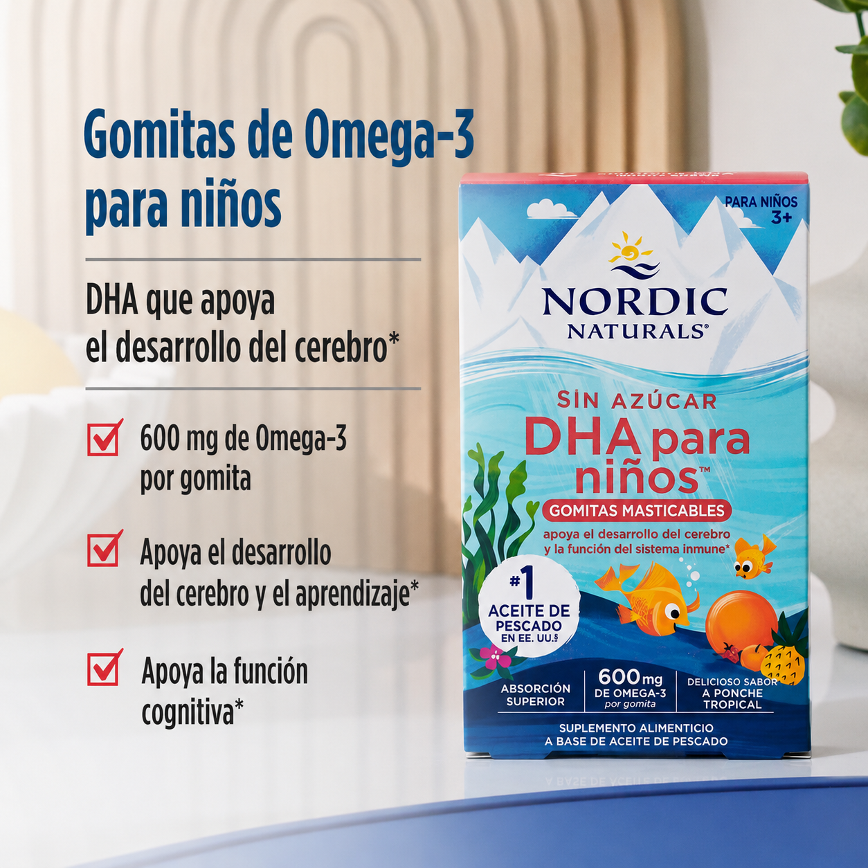 Children’s DHA Omega-3 para Niños – Soporte Cerebral y Visual