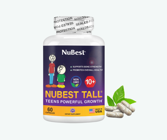 NuBest Tall 10+ – Vitaminas para Crecimiento y Salud Ósea para Niños | 60 Cápsulas