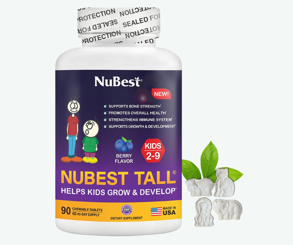NuBest Tall Kids - Multivitaminas y Minerales para Niños de 2 a 9 Años - Fortalecimiento Óseo y Refuerzo del Sistema Inmunitario - Ayuda a los Niños y a los más Pequeños a Mantenerse Sanos | Tabletas