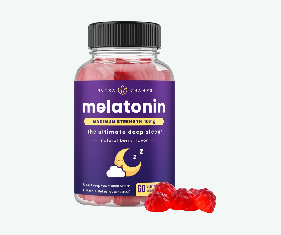 Nutra Champs Melatonin Gummies – Apoyo Natural para Dormir | 60 Gomitas