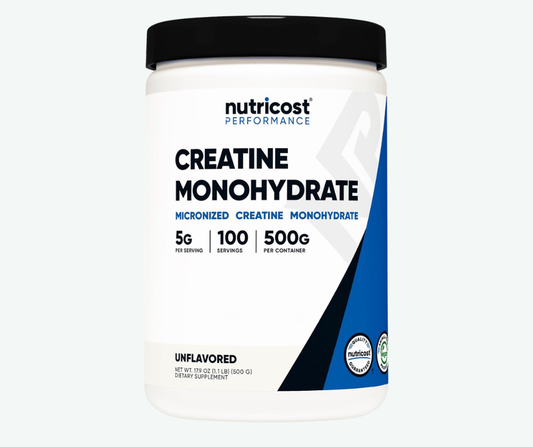 Nutricost - Creatina Monohidratada Micronizada en Polvo | 500 Gr y 1 KG