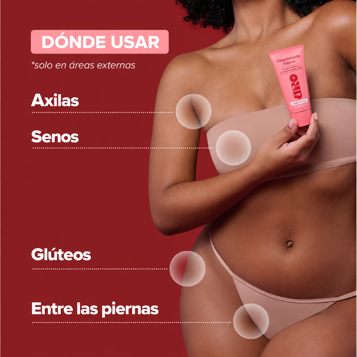 O Positiv Health - Desodorante Íntimo URO - Sin aluminio, Controla los Olores y las Rozaduras | 85 Gr