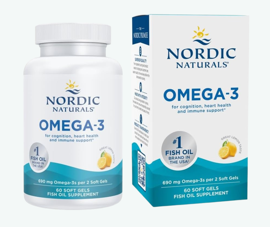 Nordic Naturals - Omega 3 690 mg - Corazón, Cerebro y Defensas Sabor Limón Premium | 60 Softgels