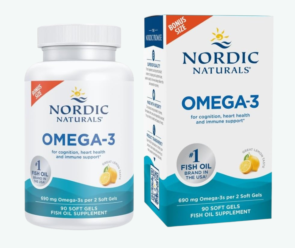 Nordic Naturals - Omega 3 690 mg - Corazón, Cerebro y Defensas Sabor Limón Premium | 60 Softgels