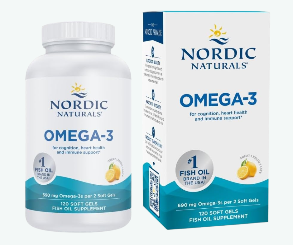Nordic Naturals - Omega 3 690 mg - Corazón, Cerebro y Defensas Sabor Limón Premium | 60 Softgels